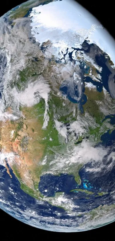A stunning view of Earth from space, showcasing vibrant oceans and continents.