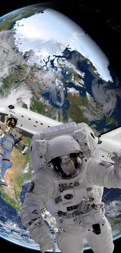 Beautiful view of Earth from space, showing continents and oceans.