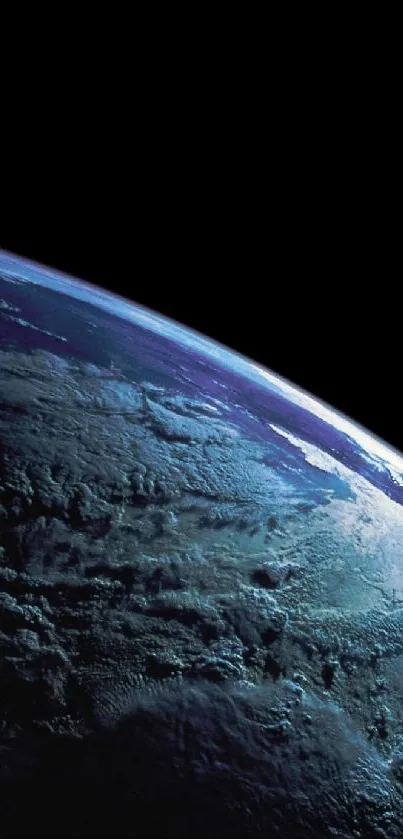 Breathtaking view of Earth's horizon from space in a stunning wallpaper.