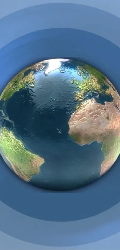A stunning view of planet Earth from outer space.