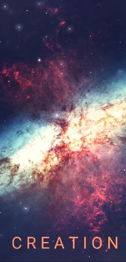 Breathtaking galaxy wallpaper featuring vibrant nebula colors and stars.