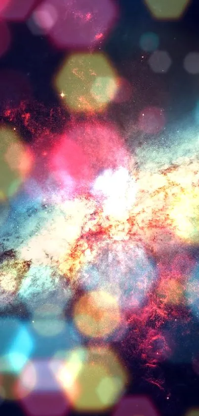 A vibrant and colorful galaxy mobile wallpaper showcasing cosmic beauty.