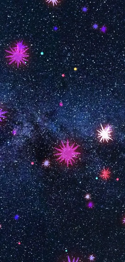 Breathtaking view of the galaxy night sky with countless stars shining bright.