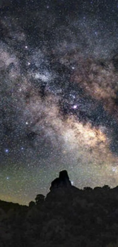 A mesmerizing view of the galaxy with bright stars against a dark night sky.