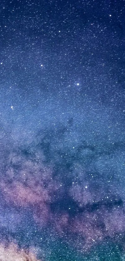 Stunning starry galaxy night sky wallpaper for mobile.