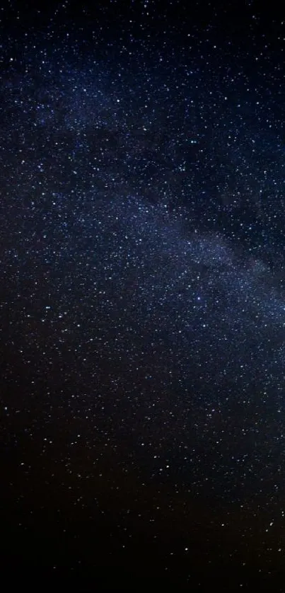 A stunning view of the galaxy at night with countless stars against a dark sky.