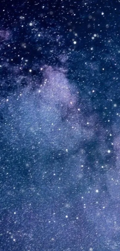 Dark blue galaxy wallpaper with stars.