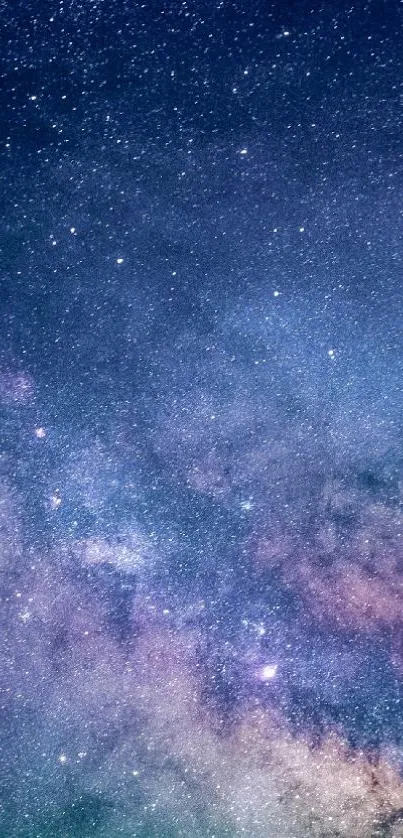 Vibrant galaxy wallpaper with stars and cosmic hues.