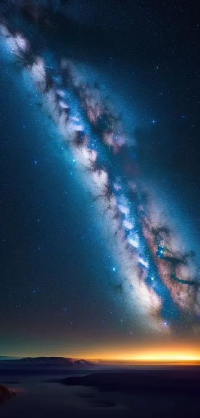 Captivating galaxy wallpaper with starry night sky.
