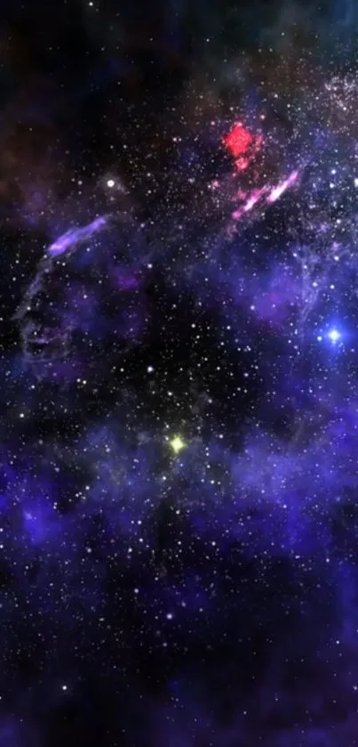 Vibrant galaxy with stars and nebulae, perfect for space wallpaper.