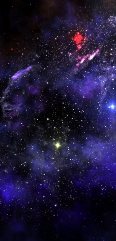 Vibrant galaxy wallpaper with stars and cosmic colors.