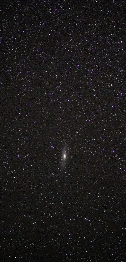 A stunning view of a galaxy shining in the starry dark night sky.