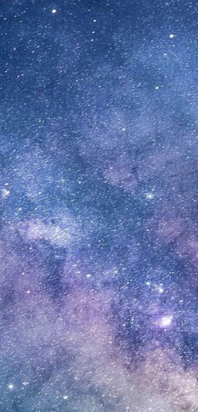 Galaxy wallpaper with starry sky in indigo tones.