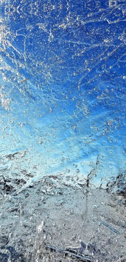 Blue ice texture wallpaper with abstract surface.