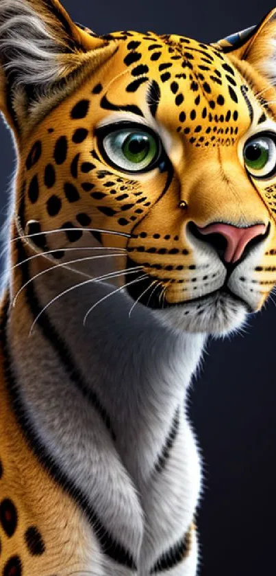 Realistic leopard wallpaper with vibrant colors and intricate details.