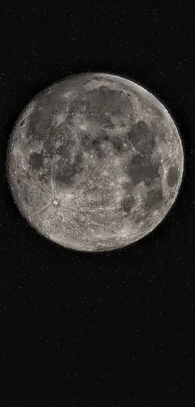 Full moon against a starry night sky wallpaper.