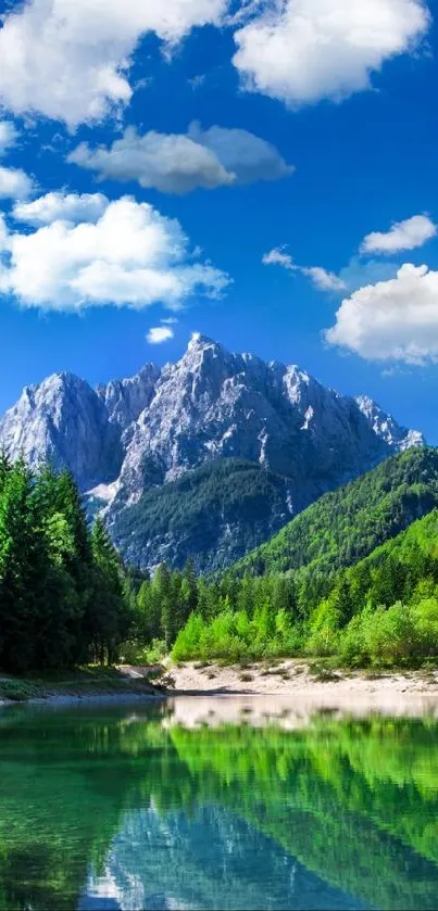 Stunning mountain landscape reflecting in a serene lake.