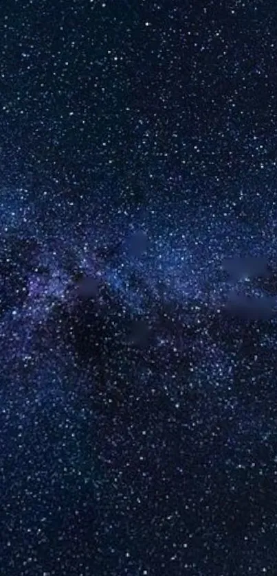 A stunning dark blue night sky filled with countless stars.