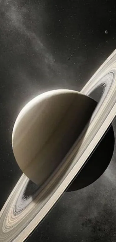 A stunning image of Saturn with its iconic rings in the vast expanse of space.