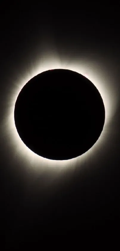 A captivating solar eclipse with a glowing corona.