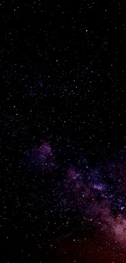 Star-filled night sky wallpaper for mobile.