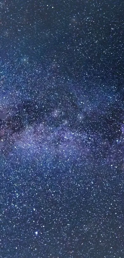Starry night sky wallpaper with Milky Way galaxy view.
