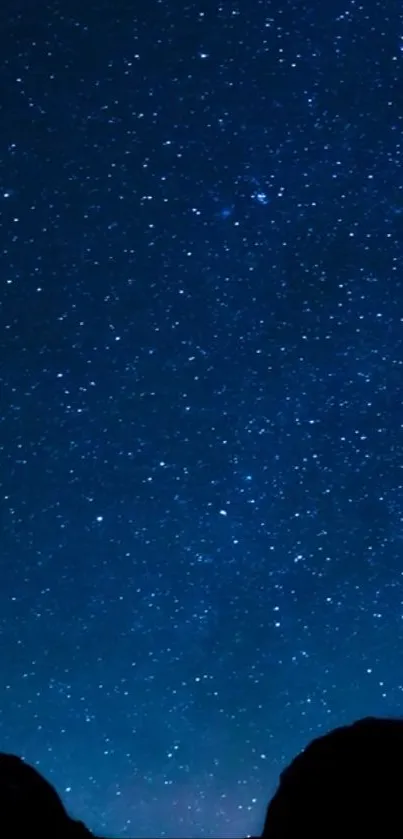 Starry night sky wallpaper for mobile phones.