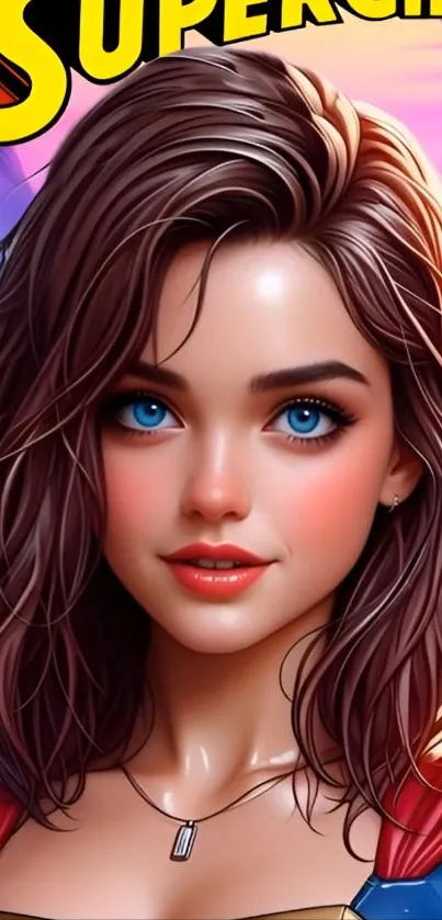 Animated superhero character wallpaper with vibrant colors.