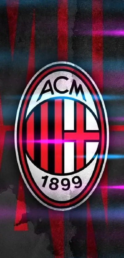 AC Milan mobile wallpaper with red and black color scheme.