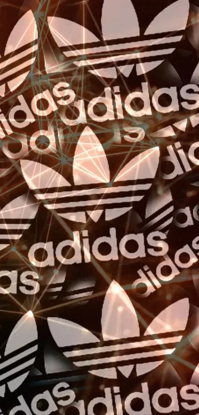 Adidas Trefoil logo with abstract background
