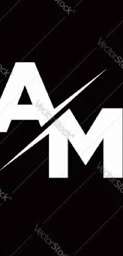 AM logo with black background mobile wallpaper.