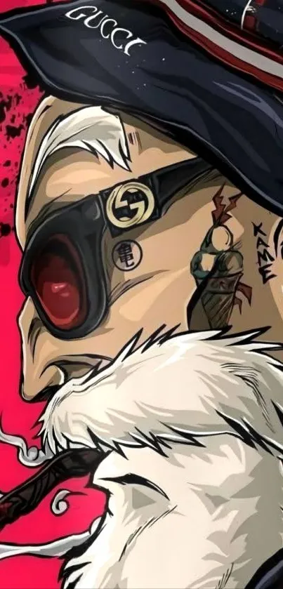 Stylish anime character with vibrant colors.