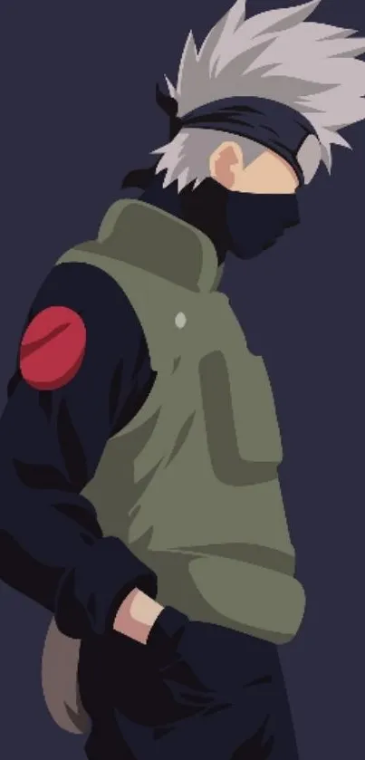 Stylish anime character in dark, artistic silhouette.