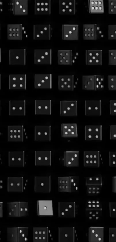 Black and white dice pattern wallpaper