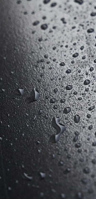 Black wallpaper with water droplets on surface.