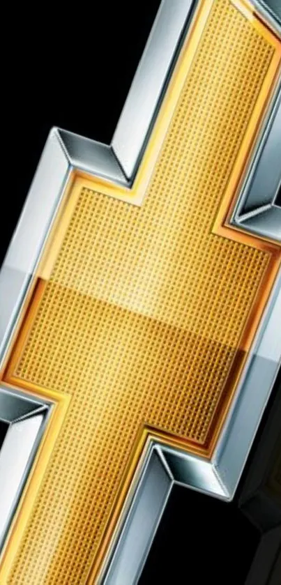 Gold emblem on black background wallpaper.