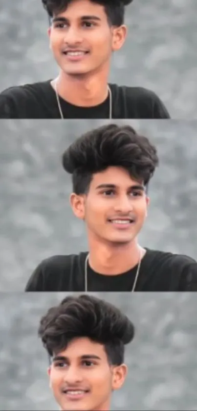 Portrait of a smiling young man with a blurred backdrop.