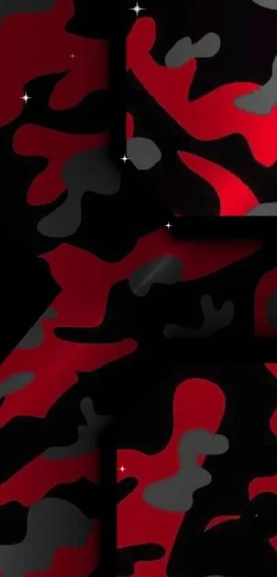 Sleek red and black camouflage phone wallpaper.