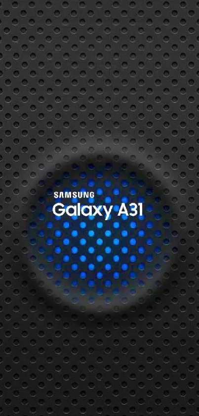 Samsung Galaxy A31 wallpaper with blue highlights and sleek design.