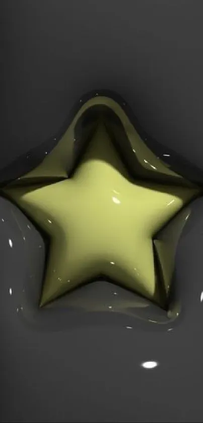 Glossy yellow star on dark background wallpaper.