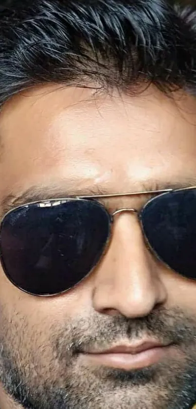 Close-up portrait with stylish sunglasses.