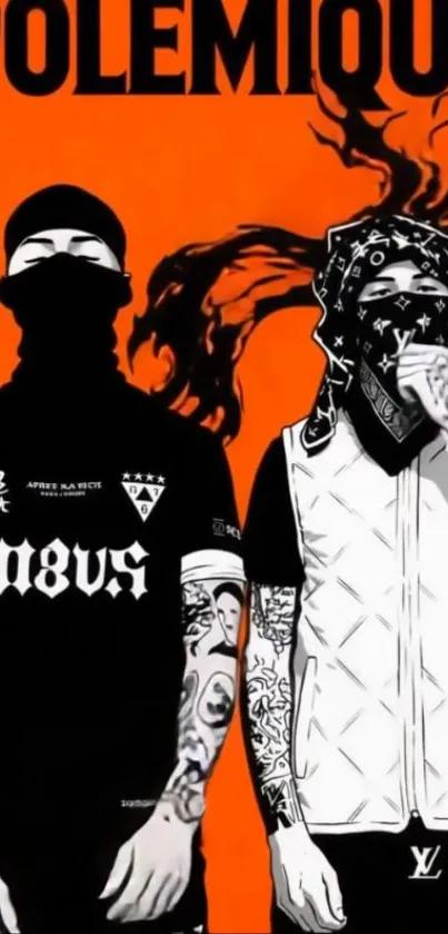 Stylish urban street art mobile wallpaper with vibrant colors.