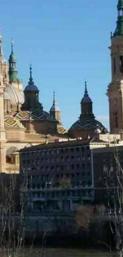 Stunning view of cathedral under blue sky.