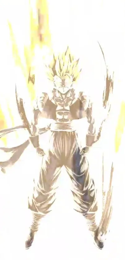 Super Saiyan anime character glowing with energy.