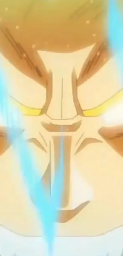 Super Saiyan anime character with glowing yellow energy.