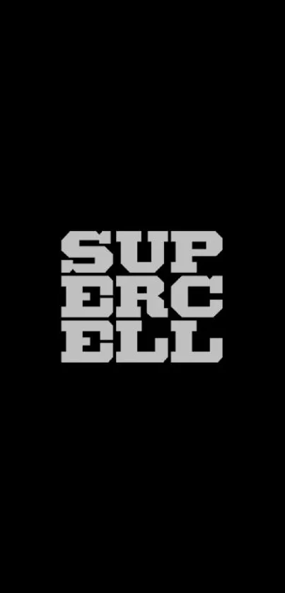 Supercell logo on black background mobile wallpaper.