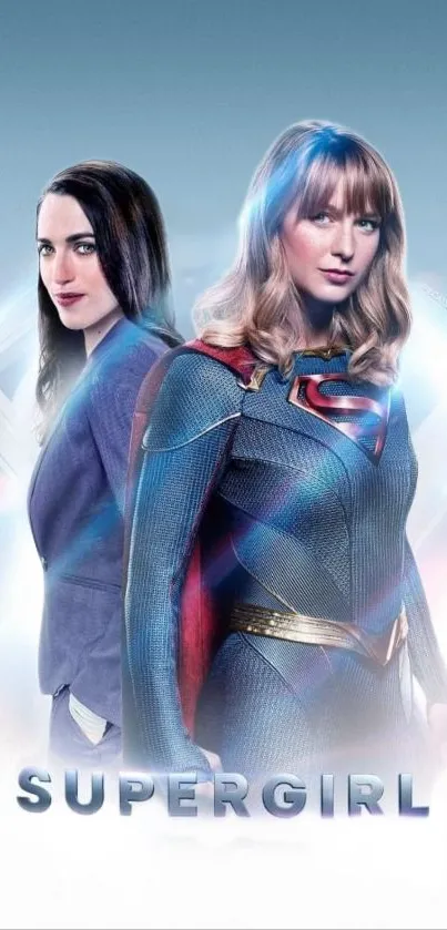 Supergirl wallpaper with two characters