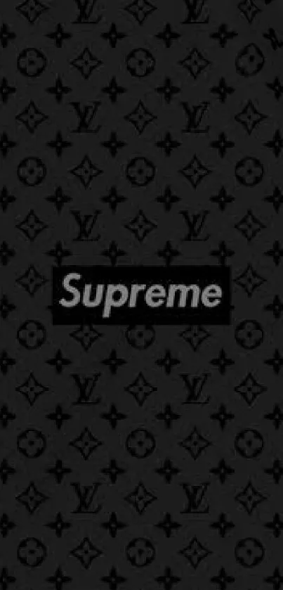 Supreme Louis Vuitton pattern wallpaper design.