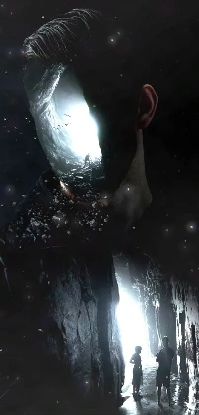Surreal dark art wallpaper with mysterious design.