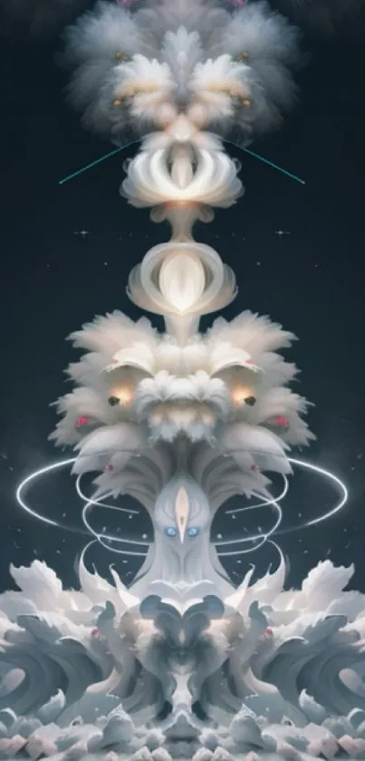 Surreal and mystical cloud design wallpaper for mobile phones.